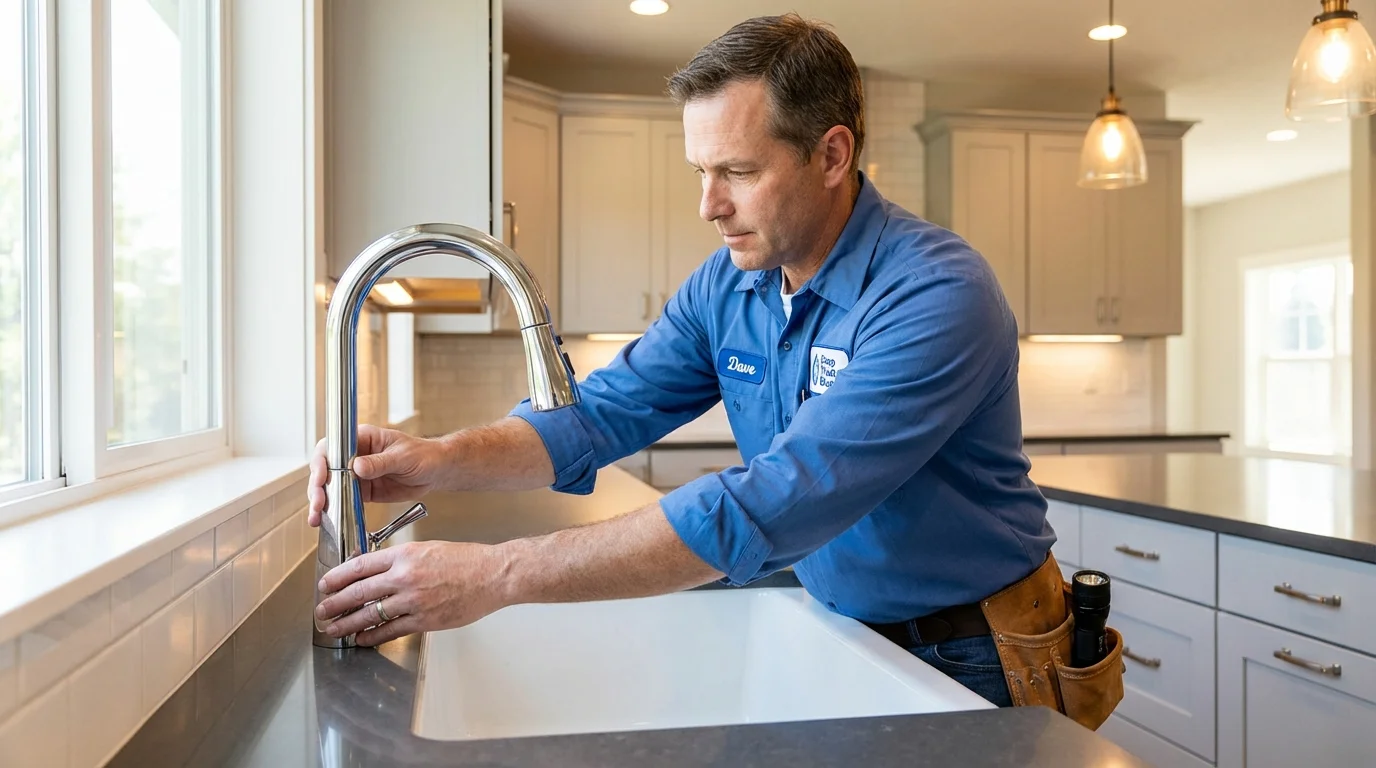 Kitchen faucet installation by Johns Plumbing LLC in Edgefield